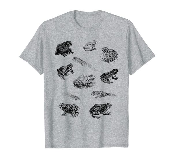 tadpole frog toad collage t-shirt for frog lovers hunters, White;black