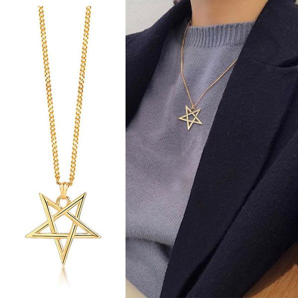 star of david jeweish pendant inverted pentacle necklace for women men pentangle 24" curb chain link jewelry chains, Silver
star of david jeweish pendant inverted pentacle necklace for women men pentangle 24" curb chain link jewelry chains, Silver