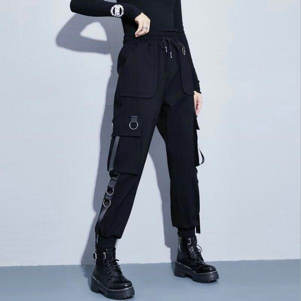 women's pants & capris streetwear cargo women casual joggers black high waist loose female trousers korean style ribbon ladies drop, Black;white
women's pants & capris streetwear cargo women casual joggers black high waist loose female trousers korean style ribbon ladies drop, Black;white