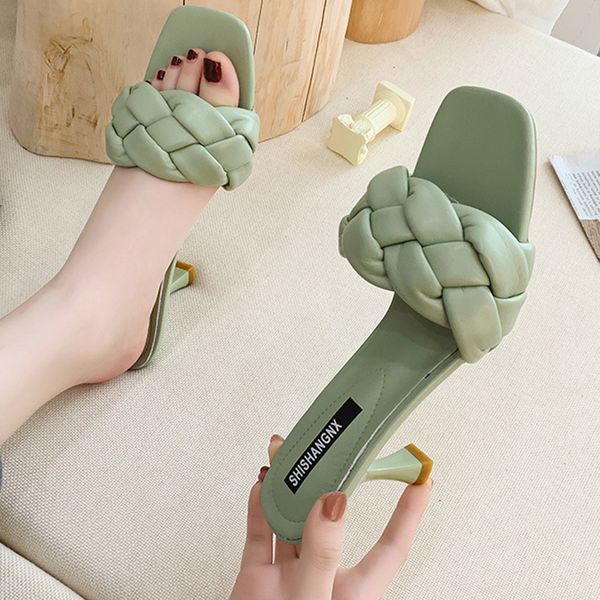 women slipper ladies thin high heel sandal weave designer 2021 summer slip-on open toe brown outdoor slides flip flop shoes a3t, Black
women slipper ladies thin high heel sandal weave designer 2021 summer slip-on open toe brown outdoor slides flip flop shoes a3t, Black