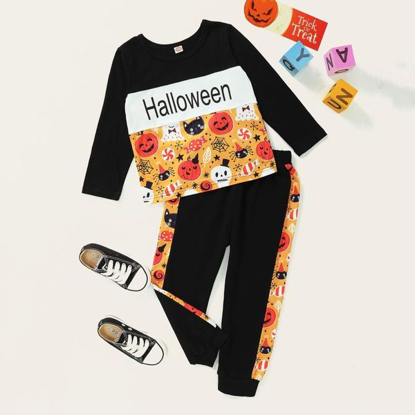 clothing sets autumn 2021 2-7y baby kids girls halloween pumpkin splicing long sleeve trousers pants suit deguisement enfant, White
clothing sets autumn 2021 2-7y baby kids girls halloween pumpkin splicing long sleeve trousers pants suit deguisement enfant, White
