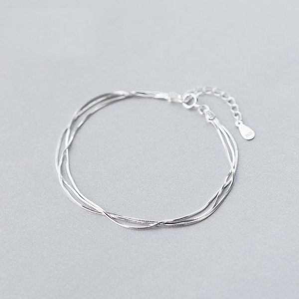 link, chain 2021 fashion 925 sterling silver multilayers snake bracelets for women jewelry girl's birthday gift, Black
link, chain 2021 fashion 925 sterling silver multilayers snake bracelets for women jewelry girl's birthday gift, Black