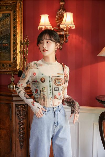 cheerart autumn long sleeve mesh women 2021 graphic t shirt print tshirt vintage ladies aesthetic tee shirt femme, White
cheerart autumn long sleeve mesh women 2021 graphic t shirt print tshirt vintage ladies aesthetic tee shirt femme, White