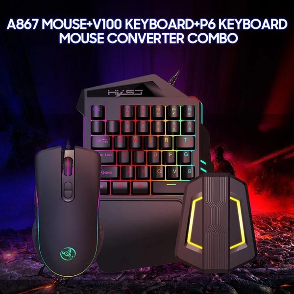 keyboard mouse combos a867 rgb ergonomic wired gaming set v100 35 keys single-hand p6 portable keypad converter combo
keyboard mouse combos a867 rgb ergonomic wired gaming set v100 35 keys single-hand p6 portable keypad converter combo