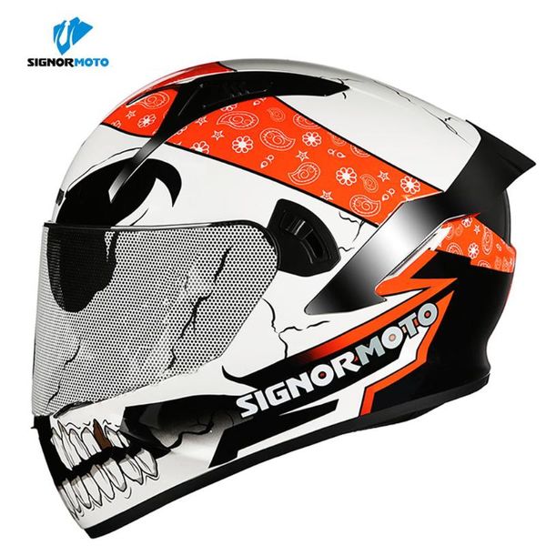 

motorcycle helmets signormoto helmet men motocross capacete da motocicleta cascos moto casque doublel lens racing riding