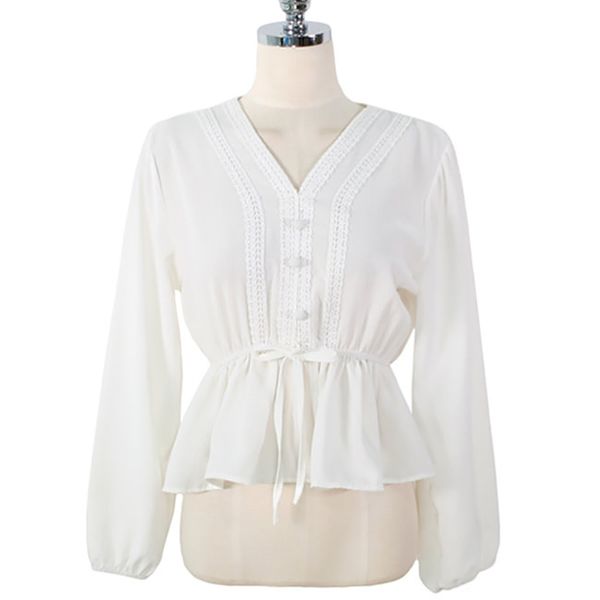 shintimes v-neck white blouse sashes casual woman clothes 2021 fall lace long sleeve shirt women blouses shirts chemisier femme
shintimes v-neck white blouse sashes casual woman clothes 2021 fall lace long sleeve shirt women blouses shirts chemisier femme