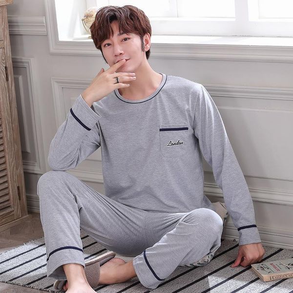 men's sleepwear autumn winter knitted cotton gray pyjamas solid pajamas set casual male night pijama hombre 4xl homewear, Black;brown
men's sleepwear autumn winter knitted cotton gray pyjamas solid pajamas set casual male night pijama hombre 4xl homewear, Black;brown