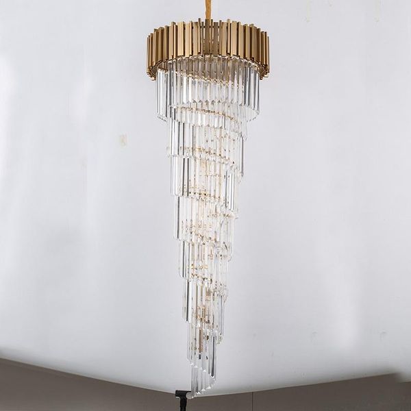 pendant lamps modern duplex villa large chandelier postmodern light luxury crystal living room hollow spiral staircase long chandeliers
pendant lamps modern duplex villa large chandelier postmodern light luxury crystal living room hollow spiral staircase long chandeliers