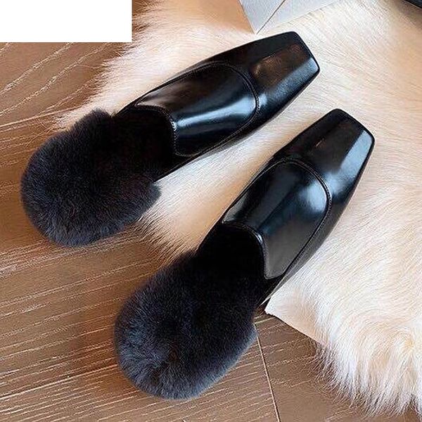 sandals square toe flat fur half slippers women patent leather mules autumn winter outdoor comfort furry shoes lazy loafers female, Black
sandals square toe flat fur half slippers women patent leather mules autumn winter outdoor comfort furry shoes lazy loafers female, Black