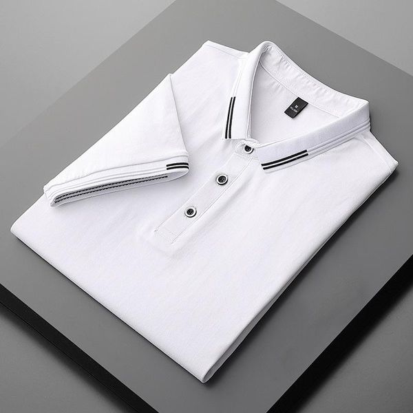 men's polos shirt collar t-shirt solid color lapel cotton half sleeve clothes explosion jacket, White;black
men's polos shirt collar t-shirt solid color lapel cotton half sleeve clothes explosion jacket, White;black