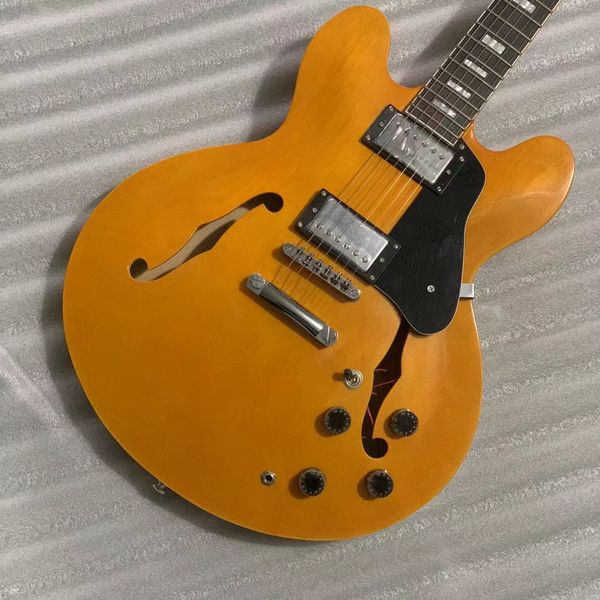 jazz hollow body electric guitar, rosewood fingerboard, double f holes electric guitarholes
jazz hollow body electric guitar, rosewood fingerboard, double f holes electric guitarholes