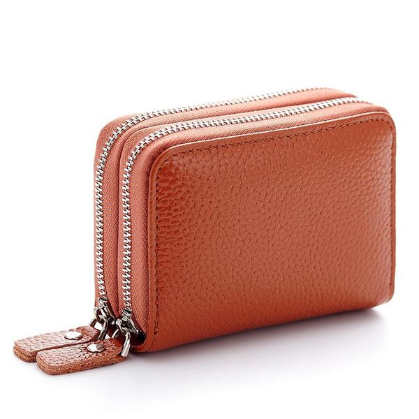 card holders premium genuine leather double zipper compartment businessmen 2021 brand large capacity wallets, Brown;gray
card holders premium genuine leather double zipper compartment businessmen 2021 brand large capacity wallets, Brown;gray