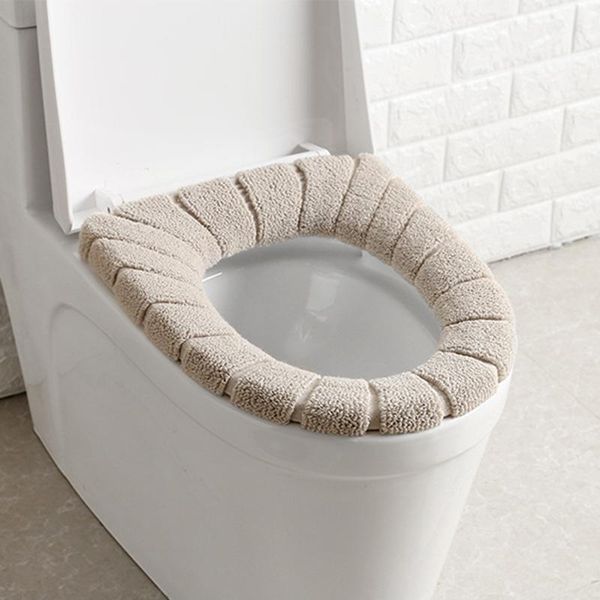 toilet seat covers winter warm cushion plush cute fully enclosed bathroom accessories