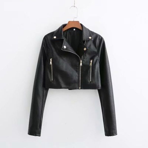 women's jackets black pu leather jacket short locomotive coats women zipper fashion fall vintage outerwear female 6ycu, Black;brown
women's jackets black pu leather jacket short locomotive coats women zipper fashion fall vintage outerwear female 6ycu, Black;brown