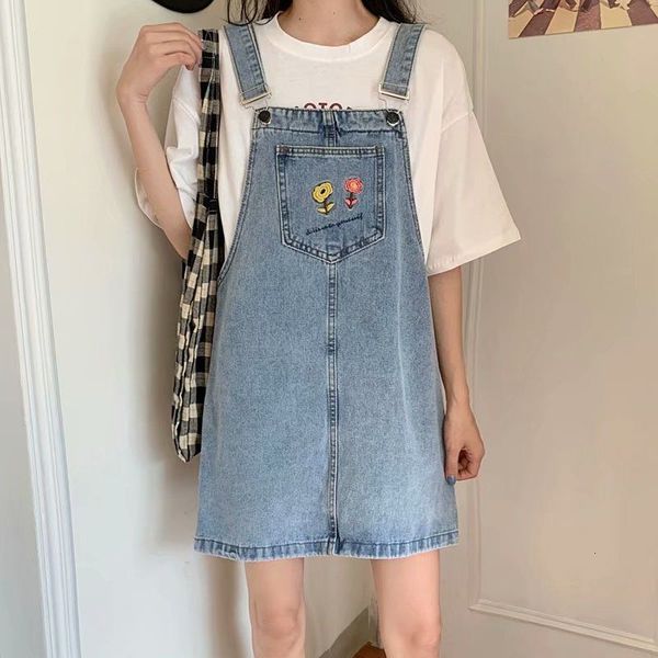 luxury casual dresses aging floret embroidery denim suspender skirt women's summer large fat loose versatile student drs fashion, Black;gray
luxury casual dresses aging floret embroidery denim suspender skirt women's summer large fat loose versatile student drs fashion, Black;gray