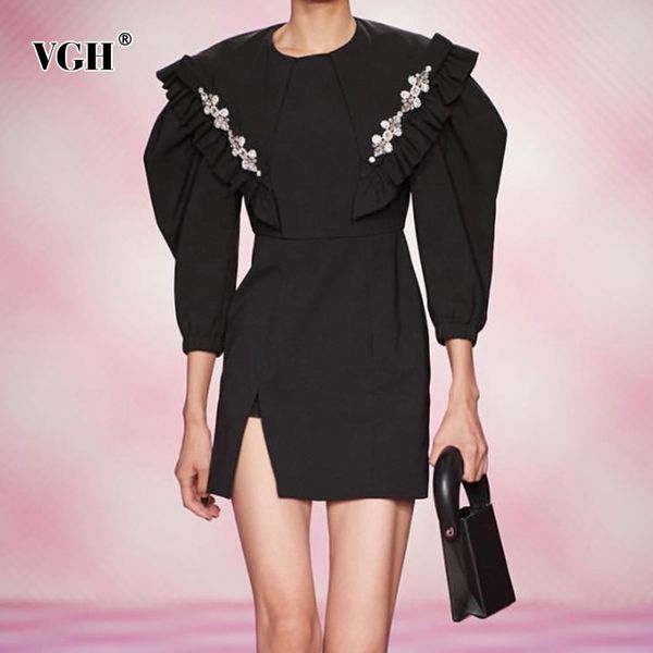 black patchwork diamond dress for women o neck puff long sleeve high waist side split casual mini dresses female spring 210507, Black;gray
black patchwork diamond dress for women o neck puff long sleeve high waist side split casual mini dresses female spring 210507, Black;gray