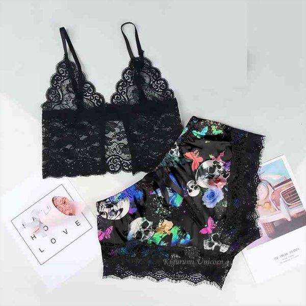 print pajamas sets women lace satin silk pyjamas sleepwear floral print v neck sleeveless lingerie nightwear homewear, Black;red
print pajamas sets women lace satin silk pyjamas sleepwear floral print v neck sleeveless lingerie nightwear homewear, Black;red