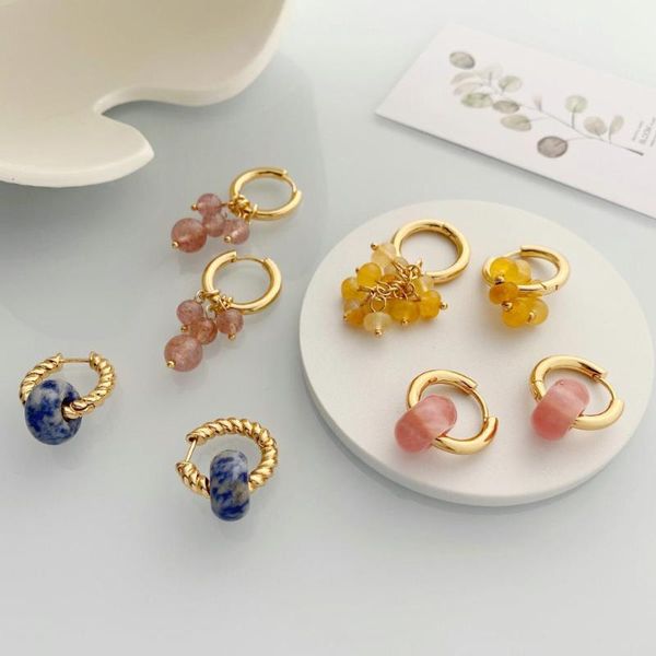 hoop & huggie bohemian style handmade semi-precious stone beads earrings for women girls freshwater pearl jewelry female accessories, Golden;silver
hoop & huggie bohemian style handmade semi-precious stone beads earrings for women girls freshwater pearl jewelry female accessories, Golden;silver