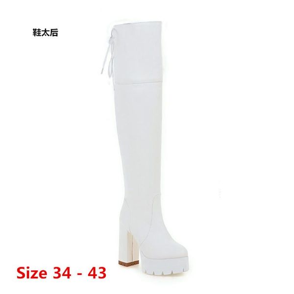 boots platform women over the knee 10cm high heels autumn leather woman shoes winter long big size 34 - 43, Black
boots platform women over the knee 10cm high heels autumn leather woman shoes winter long big size 34 - 43, Black