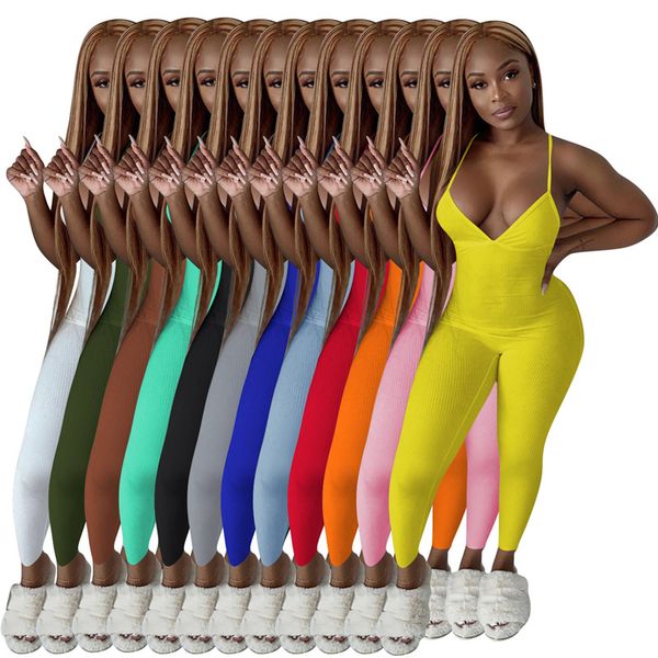 summer jumpsuits for women backless rib skinny bodysuits straps v-neck jump suit sleeveless rompers casual overalls clothing dhl 5385, Black;white
summer jumpsuits for women backless rib skinny bodysuits straps v-neck jump suit sleeveless rompers casual overalls clothing dhl 5385, Black;white