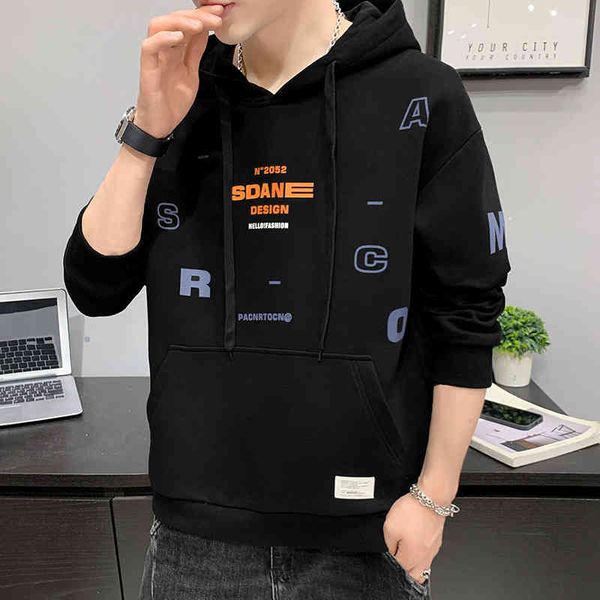 2021 autumn new hooded casual long sved sweaters trend ins versatile cloth men's wear, Black
2021 autumn new hooded casual long sved sweaters trend ins versatile cloth men's wear, Black