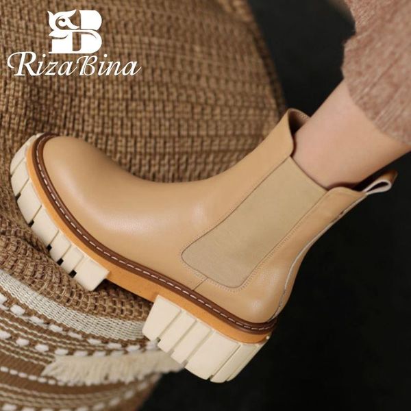 boots rizabina genuine leather ankle for women shoes thick heels slip on short boot mixed color ladies footwear size 34-39, Black
boots rizabina genuine leather ankle for women shoes thick heels slip on short boot mixed color ladies footwear size 34-39, Black