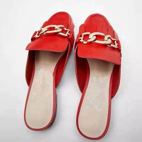 slippers mules for women 2021 shoes rivet cover toe ladies' fringe pantofle flat pu metal decoration slides autumn basic, Black
slippers mules for women 2021 shoes rivet cover toe ladies' fringe pantofle flat pu metal decoration slides autumn basic, Black