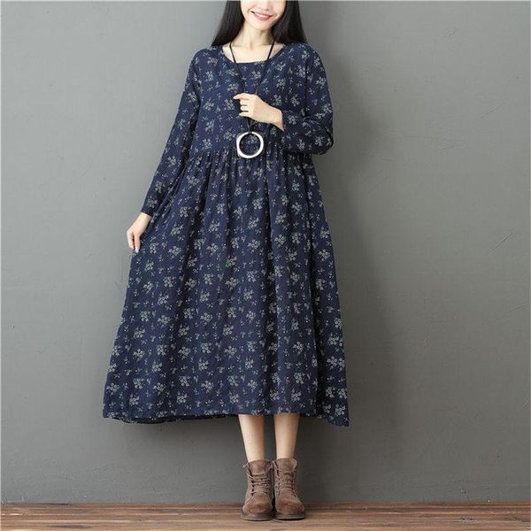 casual dresses 2021 spring autumn women long sleeve cotton linen dress oversized loose over the knee vintage floral female lq720, Black;gray
casual dresses 2021 spring autumn women long sleeve cotton linen dress oversized loose over the knee vintage floral female lq720, Black;gray