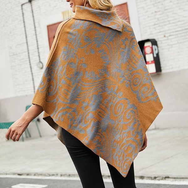 men's sweaters cross-border women's 2021 autumn and winter product side lapel printed cloak shawl sweater coat, White;black
men's sweaters cross-border women's 2021 autumn and winter product side lapel printed cloak shawl sweater coat, White;black
