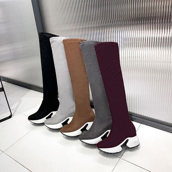 boots winter stretch fabrics over the knee height increasing round toe women shoes casual long, Black
boots winter stretch fabrics over the knee height increasing round toe women shoes casual long, Black