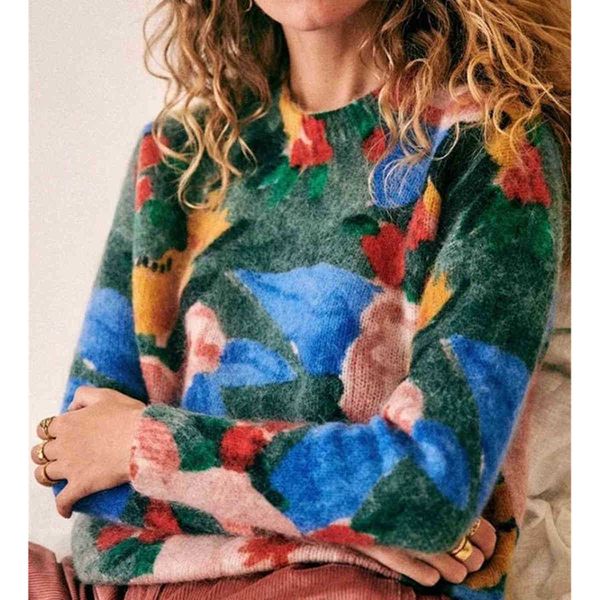 women's sweaters sweater delphe printed jumper streetwear autumn winter chic long sleeve o neck casual vintage knitted sweater pullover, White;black
women's sweaters sweater delphe printed jumper streetwear autumn winter chic long sleeve o neck casual vintage knitted sweater pullover, White;black