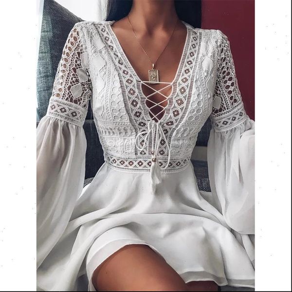 midi women dresses night club dress lace v neck mini slim summer flare sleeve chiffon elegant hollow out party, Black;gray
midi women dresses night club dress lace v neck mini slim summer flare sleeve chiffon elegant hollow out party, Black;gray