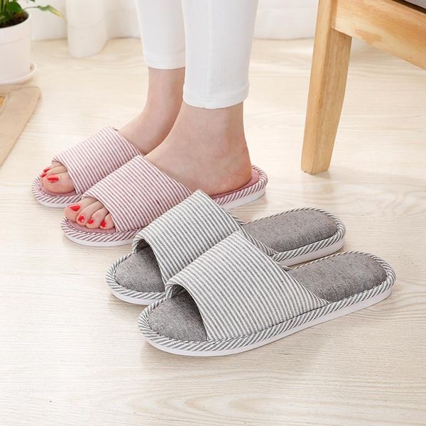 luxury slippers yupin japane style horizontal stripe linen indoor wood floor couple cotton women's summer soft bottom leisure antiskid, Black
luxury slippers yupin japane style horizontal stripe linen indoor wood floor couple cotton women's summer soft bottom leisure antiskid, Black