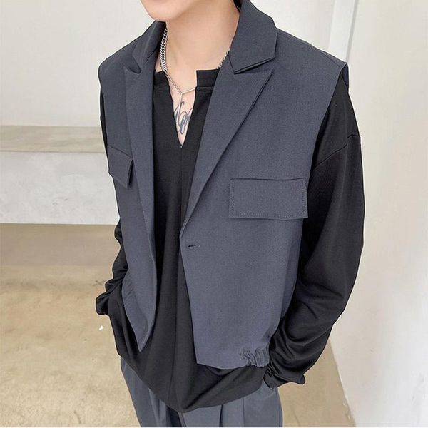 men's vests autumn men's clothes korean style suit collar waistcoat 2021 fashionable sleeveless grey loose causal vest tide, Black;white
men's vests autumn men's clothes korean style suit collar waistcoat 2021 fashionable sleeveless grey loose causal vest tide, Black;white