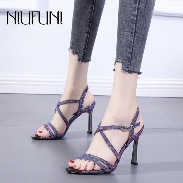 summer women's sandals banquet shoes cross straps sequins pointed metal buckle strap open toes high heels dress, Black
summer women's sandals banquet shoes cross straps sequins pointed metal buckle strap open toes high heels dress, Black