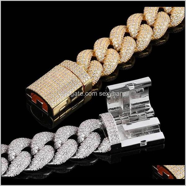 link, drop delivery 2021 18mm wide hip hop full cz stone paved bling iced out solid round cuban link chain bangles bracelets for men rapper, Black
link, drop delivery 2021 18mm wide hip hop full cz stone paved bling iced out solid round cuban link chain bangles bracelets for men rapper, Black