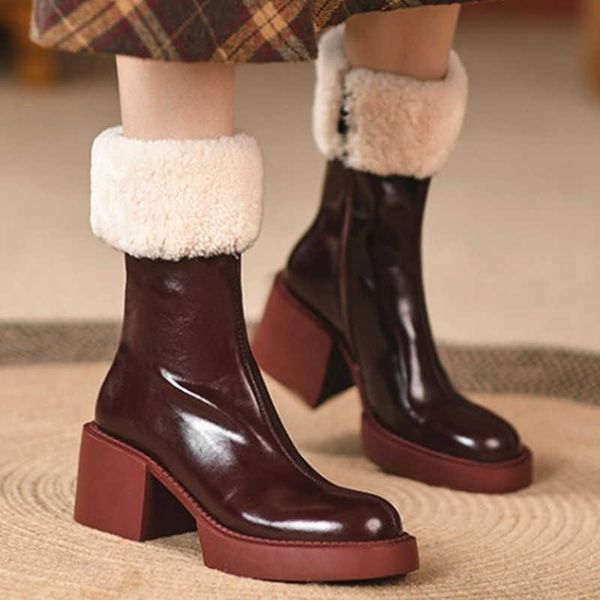 luxury women's boots autumn winter 2021 new mid-calf snow boots square toe thick heel trend martin boots women u591 y1018, Black
luxury women's boots autumn winter 2021 new mid-calf snow boots square toe thick heel trend martin boots women u591 y1018, Black