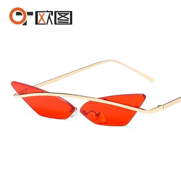 fashion sunglasses frames small frame personality triangle cat's eye metal beam decoration frameless men's and women's same m, Black
fashion sunglasses frames small frame personality triangle cat's eye metal beam decoration frameless men's and women's same m, Black