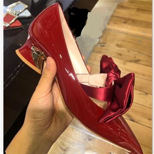 shoes woman pointed toe square zapatos de mujer slip on bowtie women fashion high heels soft dress, Black
shoes woman pointed toe square zapatos de mujer slip on bowtie women fashion high heels soft dress, Black