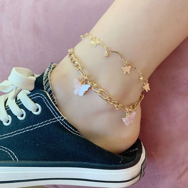 ins women's fashion net red jewelry multi layer butterfly foot chain new personalized anklet ankle, Red;blue
ins women's fashion net red jewelry multi layer butterfly foot chain new personalized anklet ankle, Red;blue