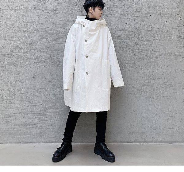 men's trench coats male streetwear hip hop gothic coat windbreaker men back ribbon button splice black white long hooded jacket overcoa, Tan;black
men's trench coats male streetwear hip hop gothic coat windbreaker men back ribbon button splice black white long hooded jacket overcoa, Tan;black