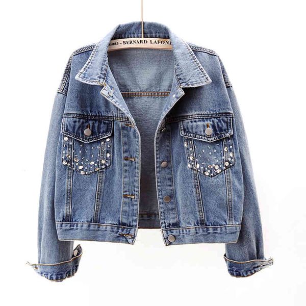 women's fur & faux fashion short jeans coat women diamond spring autumn pocket long sleeve vintage denim bomber jacket female loos, Black
women's fur & faux fashion short jeans coat women diamond spring autumn pocket long sleeve vintage denim bomber jacket female loos, Black