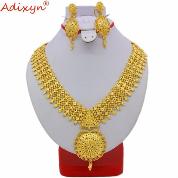 earrings & necklace adixyn two styles necklace/earrings jewelry set for women gold color african/dubai/arab wedding gifts n060810, Silver
earrings & necklace adixyn two styles necklace/earrings jewelry set for women gold color african/dubai/arab wedding gifts n060810, Silver