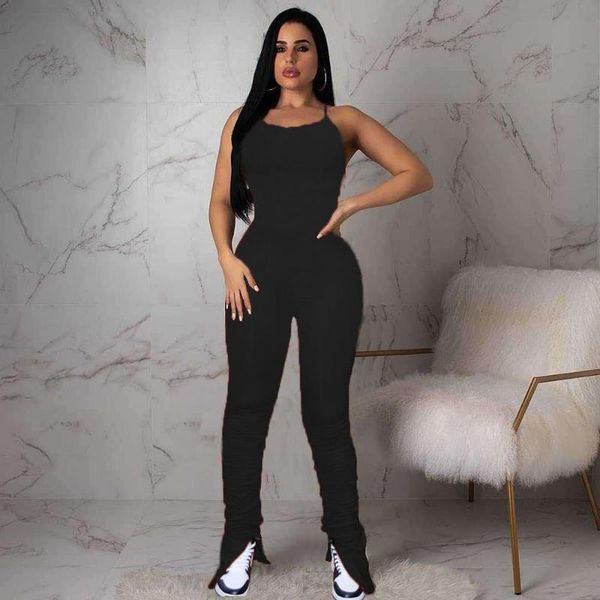 women 2021 summer club party style jumpsuits sleeveless lace-up condole belt pure color long pants women's & rompers, Black;white
women 2021 summer club party style jumpsuits sleeveless lace-up condole belt pure color long pants women's & rompers, Black;white