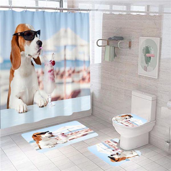 shower curtains leisure dogs with drinks summer 4pcs curtain set animal print bathroom bath rugs carpet toilet cover accessories
shower curtains leisure dogs with drinks summer 4pcs curtain set animal print bathroom bath rugs carpet toilet cover accessories