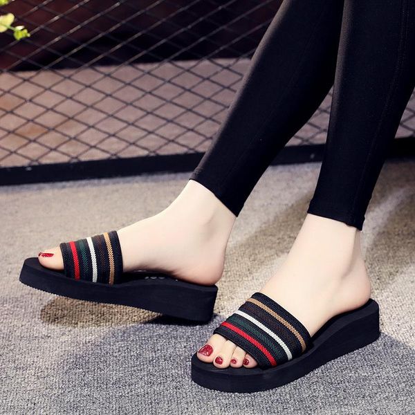 slippers summer wedge rainbow heels 3/5/7cm ladies slipers shose women beach outdoor casual slipper, Black
slippers summer wedge rainbow heels 3/5/7cm ladies slipers shose women beach outdoor casual slipper, Black