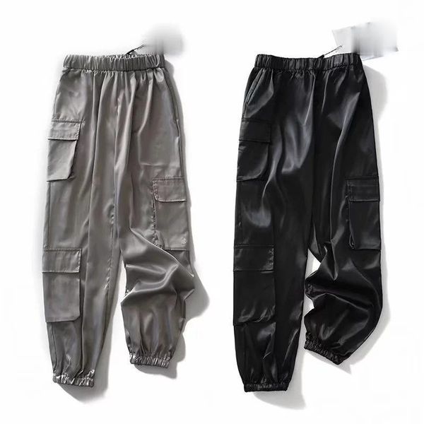 bright waterproof cloth autumn women's trousers overalls high waist casual pants streetwear women for & capris, Black;white
bright waterproof cloth autumn women's trousers overalls high waist casual pants streetwear women for & capris, Black;white