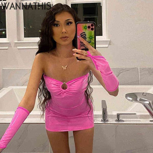 wannathis fashion faux leather gloves summer pink circle tube mini dresses for women off shoulder backless party vestidos y1204, Black;gray
wannathis fashion faux leather gloves summer pink circle tube mini dresses for women off shoulder backless party vestidos y1204, Black;gray