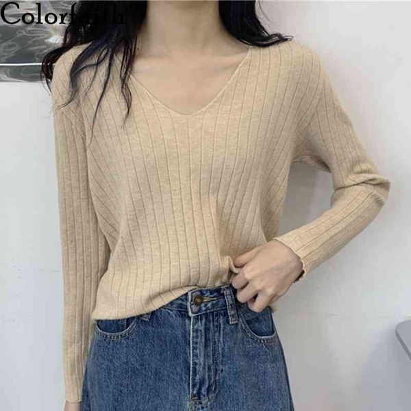 colorfaith new autumn winter women's sweaters pullover v-neck warm minimalist elegant bottoming solid color lady sw824 210413, White;black
colorfaith new autumn winter women's sweaters pullover v-neck warm minimalist elegant bottoming solid color lady sw824 210413, White;black