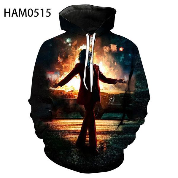 men's hoodies & sweatshirts 2021 spring and autumn funny clown hoodie boys girls street fashion 3d printing cool sweatshirt cotton coat, Black
men's hoodies & sweatshirts 2021 spring and autumn funny clown hoodie boys girls street fashion 3d printing cool sweatshirt cotton coat, Black